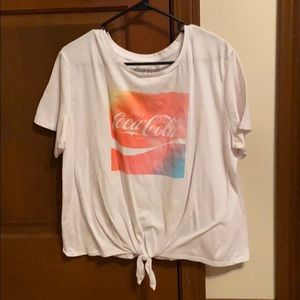 White cropped Coca Cola shirt